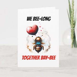 Tarjeta Festiva Bee puns | Se trata de un juego de laureles