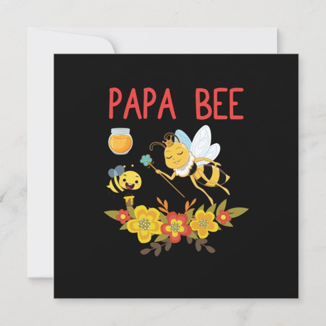 Tarjeta Festiva Beekeeper Art Papa Bee 2 (Anverso)