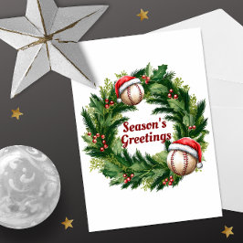 Tarjeta Festiva Béisbol de Santa Cap