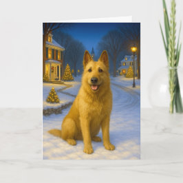 Tarjeta Festiva Belgian Shepherd Laekenois Holiday Card