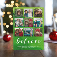 Believe - acuarela verde moderna y 9 fotos