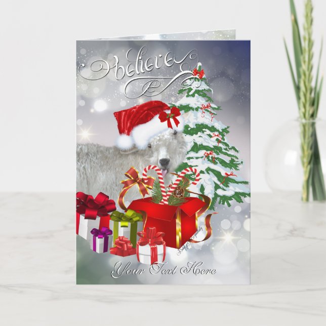 Tarjeta Festiva Believe Beautiful Goat BabyGirl Christmas (Anverso)