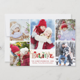 Tarjeta Festiva BELIEVE Navidades festivos Tipografía 5 Foto