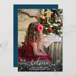 Tarjeta Festiva Belige - Estrellas de espuma Navidades Blue