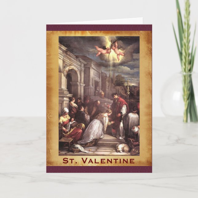 Tarjeta Festiva Bella Artes del Renacimiento de San Valentín (Anverso)