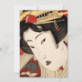 Tarjeta Festiva Bella Artes Geisha de Japón