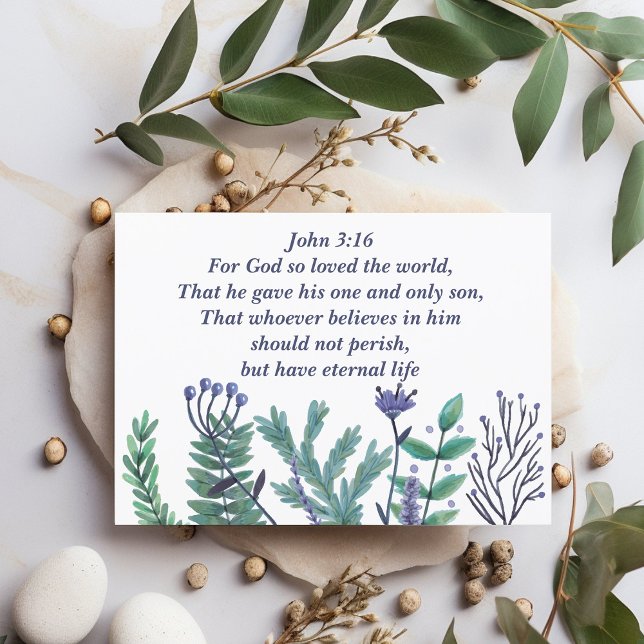 Tarjeta Festiva Bella Biblia versus John 3:16 Pascua religiosa (Subido por el creador)