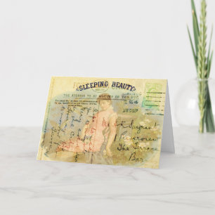 Tarjeta Festiva Bella durmiente