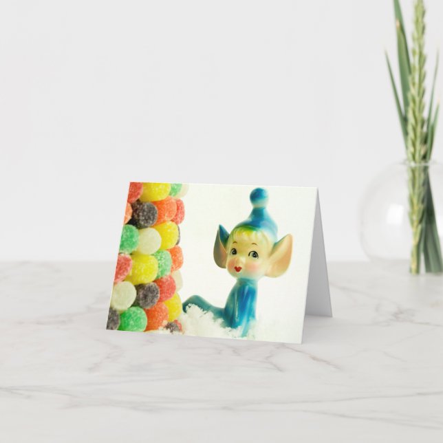Tarjeta Festiva Belle la elfa pixie (Anverso)