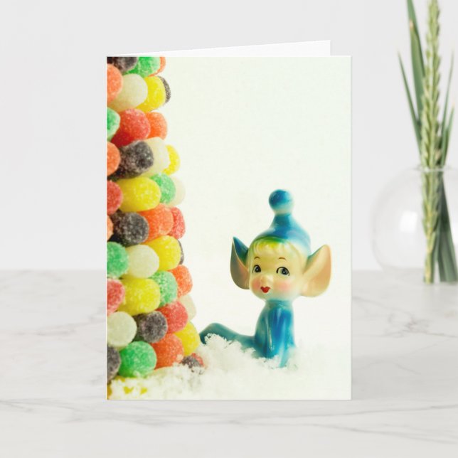 Tarjeta Festiva Belle la Elfa Pixie (Anverso)