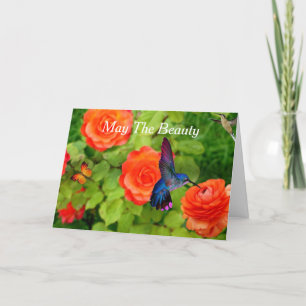 Tarjeta Festiva Belleza del colibrí de Pascua