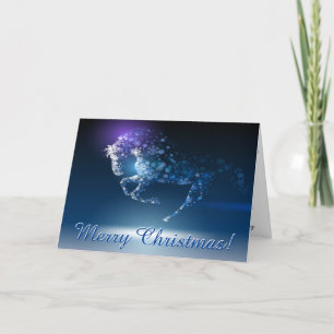 Tarjeta Festiva Bellos Navidades de caballos Fantasmas PERSONALIZA