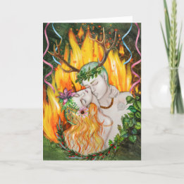 Tarjeta Festiva Beltane God & Goddess Wicca
