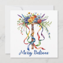 Beltane Maypole Floral Verano Comienza Sabbat