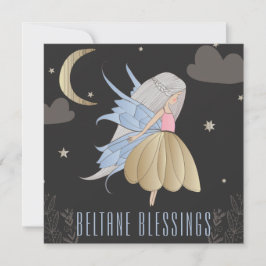Tarjeta Festiva Beltane Night Fairy & Sky Wiccan Sabbat
