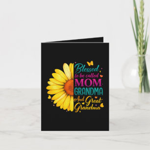 Tarjeta Festiva Bendecida por ser llamada mamá abuela genial