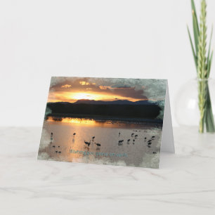 Tarjeta Festiva Bendecido por las grúas