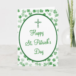 Tarjeta Festiva Bendición cristiana del Día de San Patricio con ve