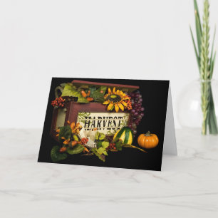 Tarjeta Festiva Bendición de la cosecha de Acción de Gracias