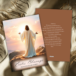 Tarjeta Festiva Bendición de Pascua Cristiana Católica: Cristo ha 