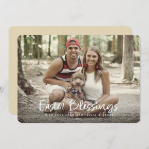 Tarjeta Festiva Bendición de Pascua Foto completa
