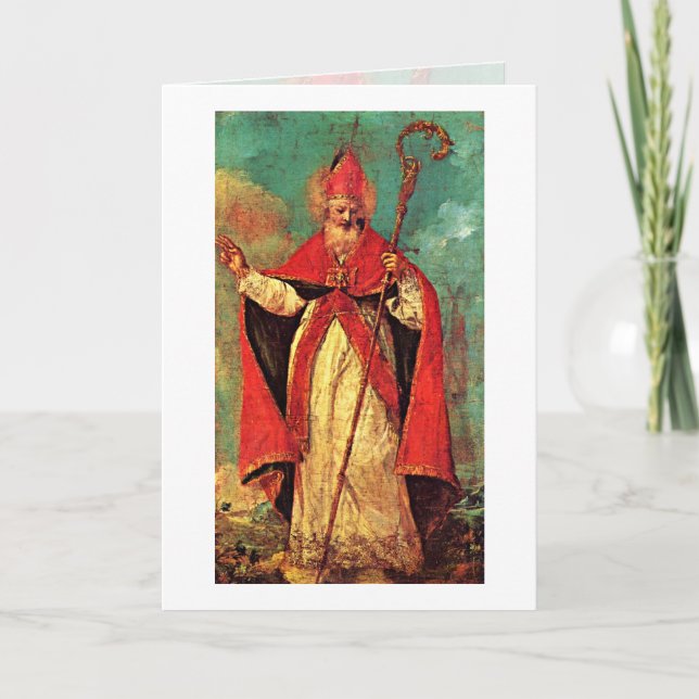 Tarjeta Festiva Bendición De San Nicolás Por Francesco Guardi (Anverso)