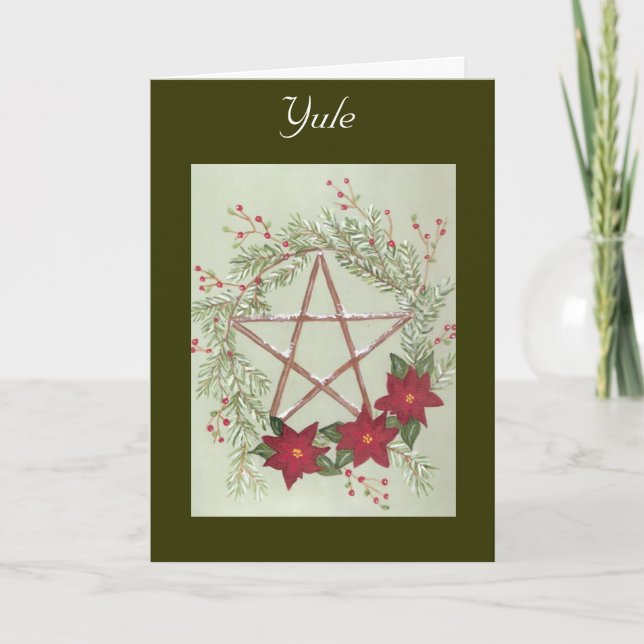 Tarjeta Festiva Bendición de Yule (Anverso)