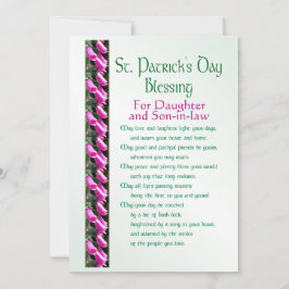 Tarjeta Festiva Bendición del Día de San Patricio para hija y yern
