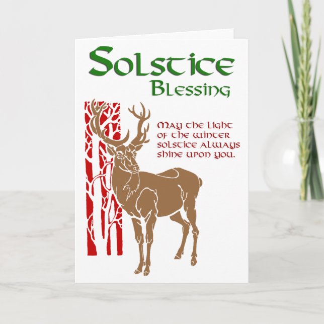 Tarjeta Festiva Bendición del solsticio de invierno (Anverso)