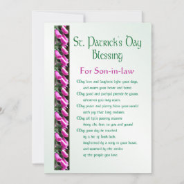 Tarjeta Festiva Bendición irlandesa del día de San Patricio para e