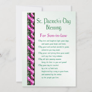 Tarjeta Festiva Bendición irlandesa del día de San Patricio para e