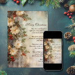Tarjeta Festiva Bendición irlandesa para navidades | Flor de invie<br><div class="desc">Disfrute de la calidez de la temporada con nuestra tarjeta de vacaciones irlandesa Blessing con Navidades adornadas con hermosas flores de invierno. Envíe sus más sentidos deseos con un toque de encanto irlandés, esparciendo alegría y buenas nuevas. El diseño intrincado y el cálido mensaje hacen que sea la manera perfecta...</div>
