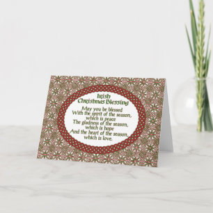 Tarjeta Festiva Bendición para Navidades irlandeses, festividad ce