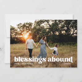 Tarjeta Festiva Bendiciones abundan Navidades religiosos