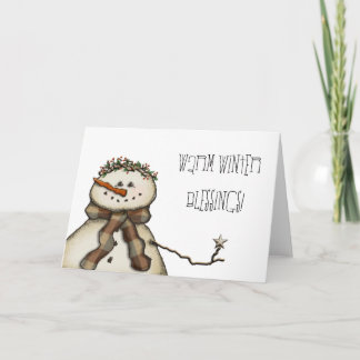 Tarjeta Festiva ¡Bendiciones cálidas de invierno!
