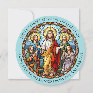 Tarjeta Festiva Bendiciones cristianas de Pascua Jesús