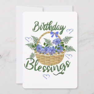 Tarjeta Festiva Bendiciones de cumpleaños