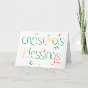 Tarjeta Festiva Bendiciones de navidades