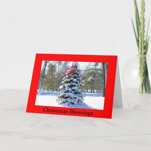 Tarjeta Festiva Bendiciones de navidades (Anverso)