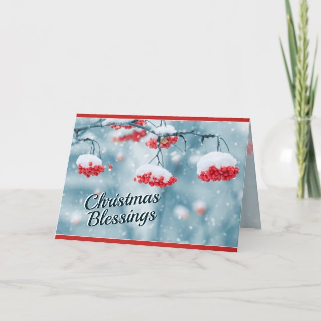 Tarjeta Festiva Bendiciones de navidades, Salmo 29:11 Verso de la  (Anverso)