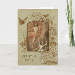 Tarjeta Festiva Bendiciones de oración de resurrección religiosa d