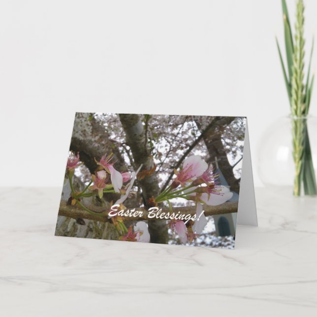 Tarjeta Festiva Bendiciones de Pascua (Anverso)