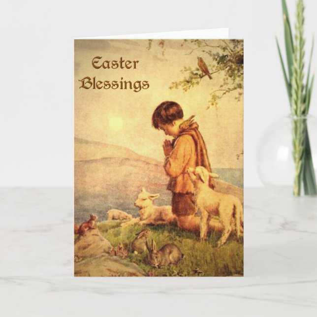 Tarjeta Festiva Bendiciones de Pascua (Anverso)