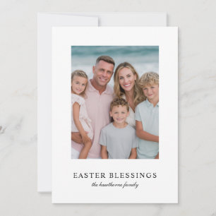 Tarjeta Festiva Bendiciones de Pascua con Fotos Elegantes