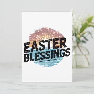 Tarjeta Festiva Bendiciones de Pascua de Amanecer Viejo