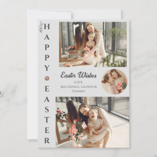 Tarjeta Festiva Bendiciones de Pascua Elegantes Huevos de Pascua f