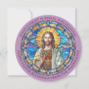 Tarjeta Festiva Bendiciones de Pascua Feliz Resurrección Religiosa