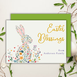 Tarjeta Festiva Bendiciones de Pascua Hermosa Silhouette