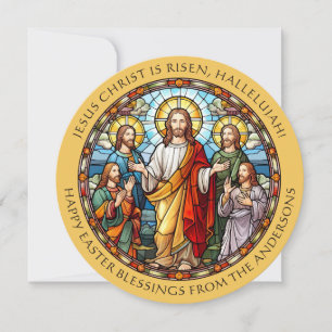 Tarjeta Festiva Bendiciones de Pascua Jesucristo Religioso