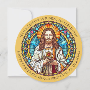 Tarjeta Festiva Bendiciones de Pascua Jesucristo Religioso